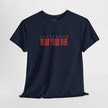 ’Wear Your Vibe’ Unisex Heavy Cotton Tee - Navy / S - T-Shirt