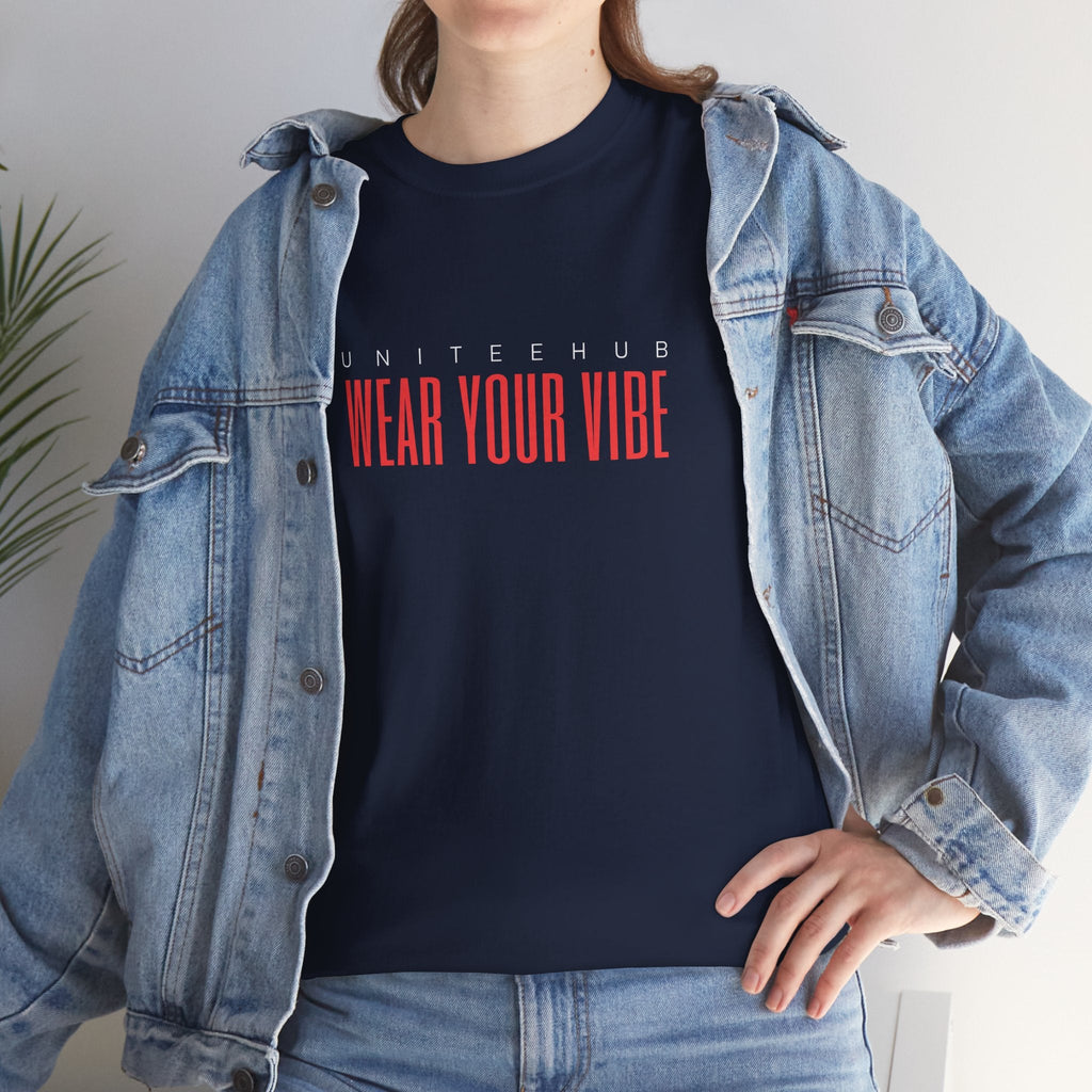 ’Wear Your Vibe’ Unisex Heavy Cotton Tee - T-Shirt